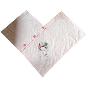 Frida Khalo Embroidered Handmade in Mexico Artist Poncho Shawl One Size